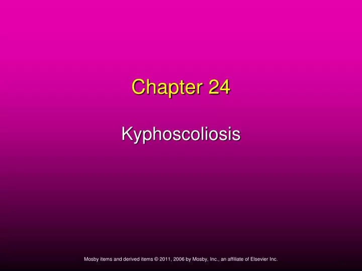 chapter 24 kyphoscoliosis