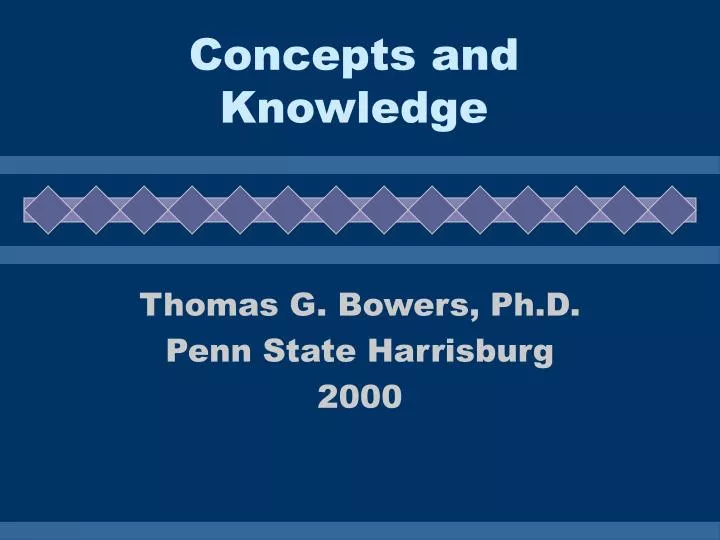 concepts and knowledge