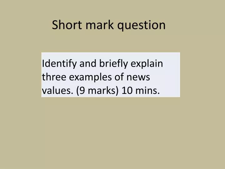 short mark question