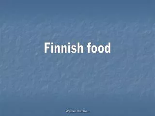 Finnish food