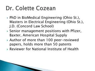 Dr. Colette Cozean
