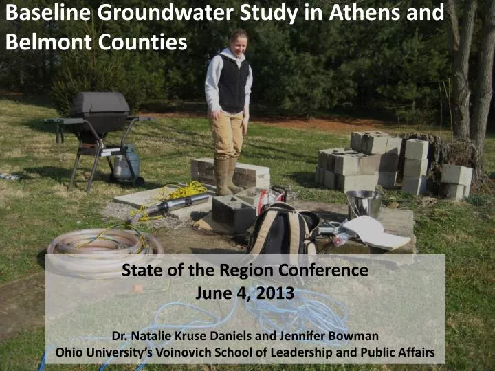 baseline groundwater study in athens and belmont counties