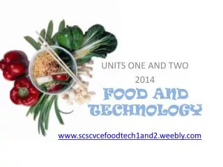 FOOD AND TECHNOLOGY