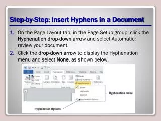 Step-by-Step: Insert Hyphens in a Document