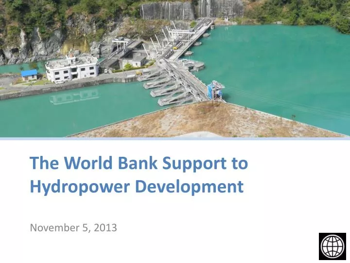 the world bank support to hydropower development