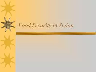 Food Security in Sudan