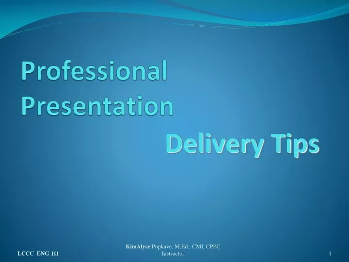 professional presentation