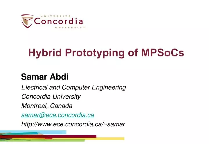 hybrid prototyping of mpsocs