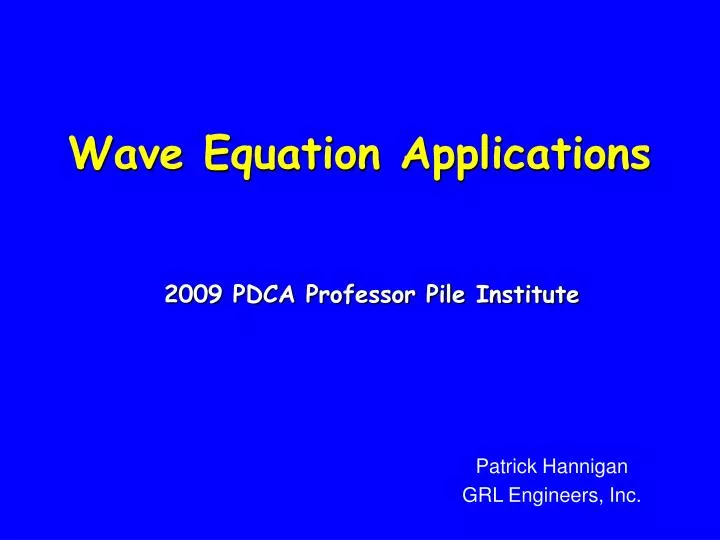 wave equation applications