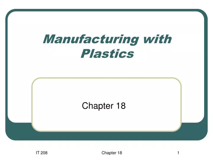 manufacturing with plastics