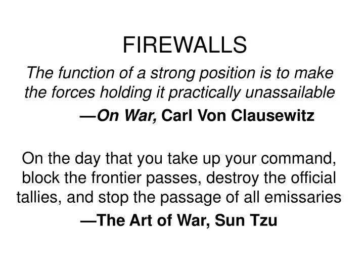 firewalls