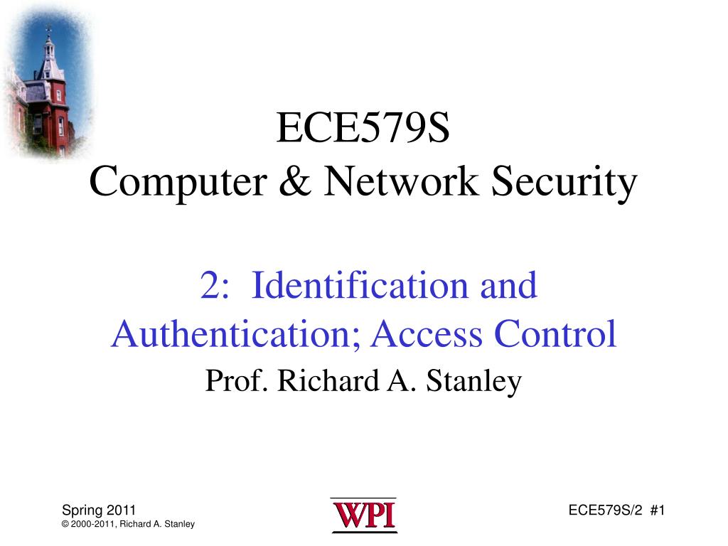 PPT - ECE579S Computer & Network Security 2: Identification and ...