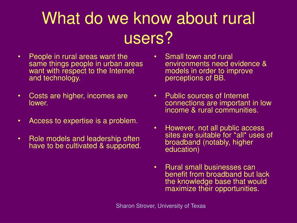 PPT - Bridging the Digital Divide in Rural Areas: Challenges and ...
