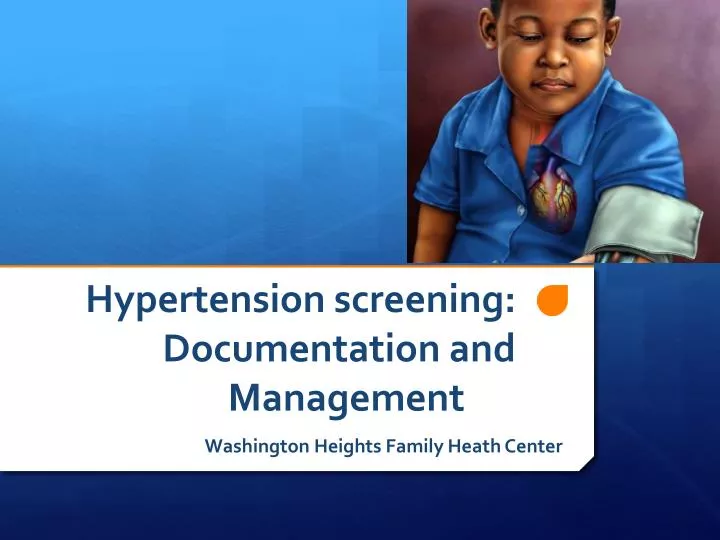 hypertension screening documentation and management