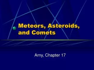 meteors asteroids and comets