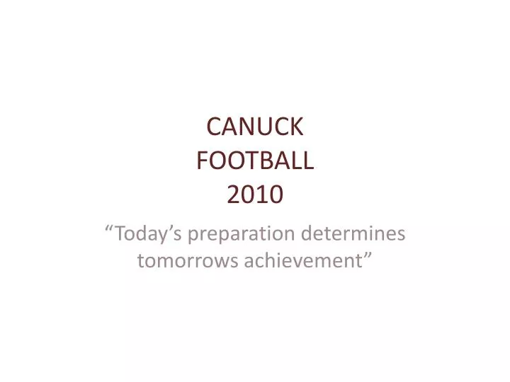canuck football 2010