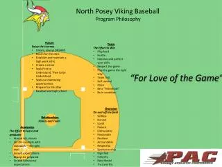 North Posey Viking Baseball Program Philosophy
