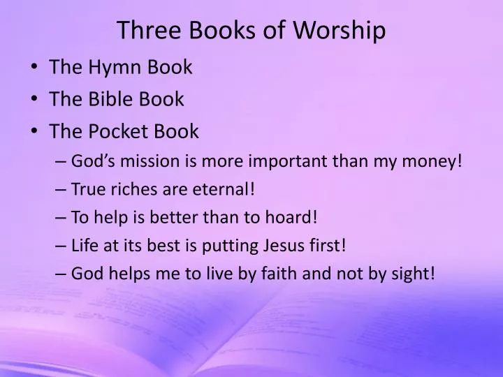 three books of worship