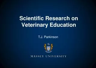 Scientific Research on Veterinary Education