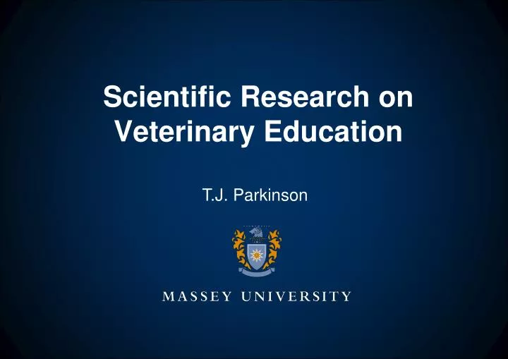 scientific research on veterinary education