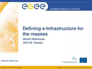 Defining e-Infrastructure for the masses