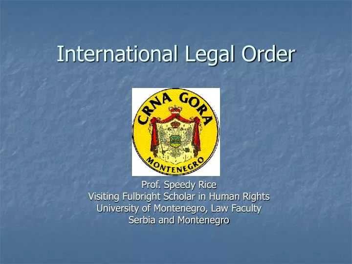 international legal order