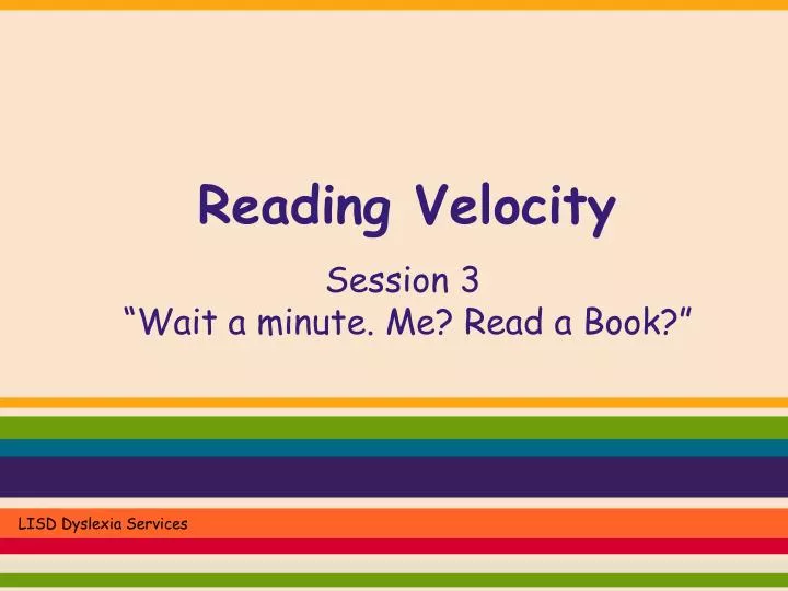 reading velocity