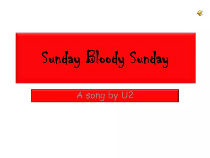 sunday bloody sunday