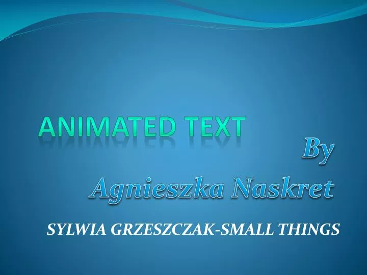 animated text