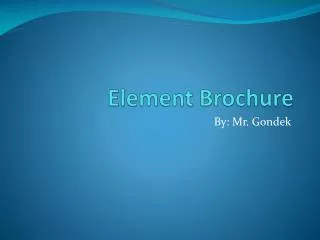 Element Brochure
