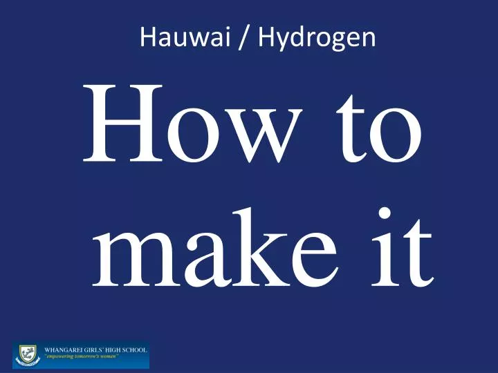 hauwai hydrogen