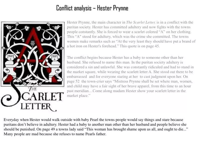 conflict analysis hester prynne