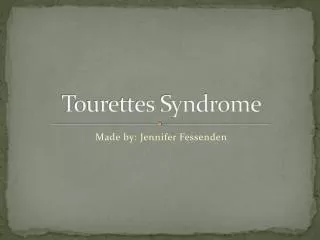 Tourettes Syndrome