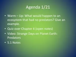 Agenda 1/21