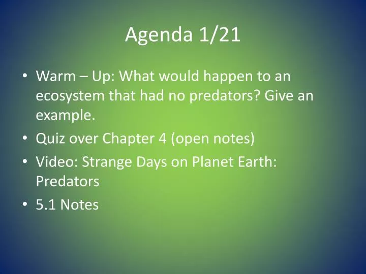 agenda 1 21