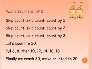 Multiplication of 2