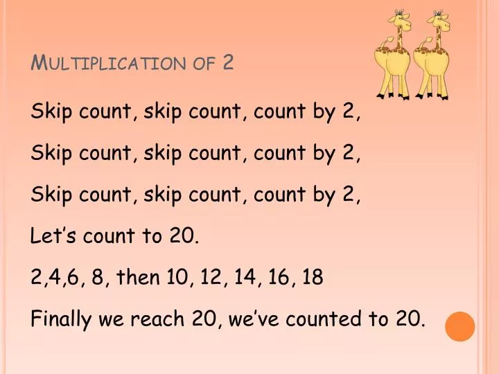 multiplication of 2