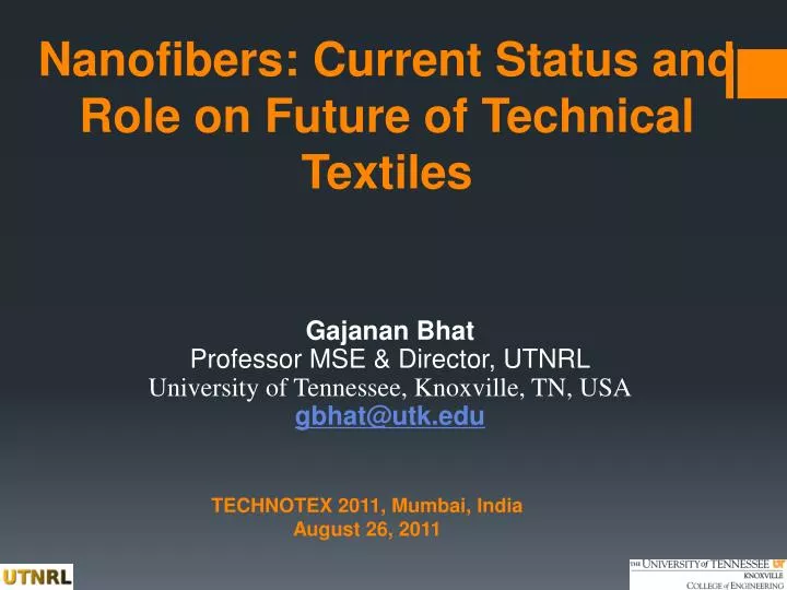 nanofibers current status and role on future of technical textiles