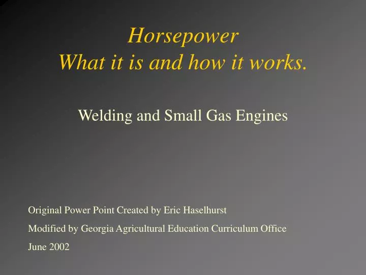 horsepower what it is and how it works