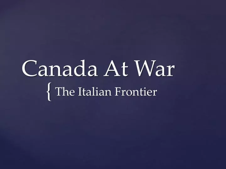 canada at war