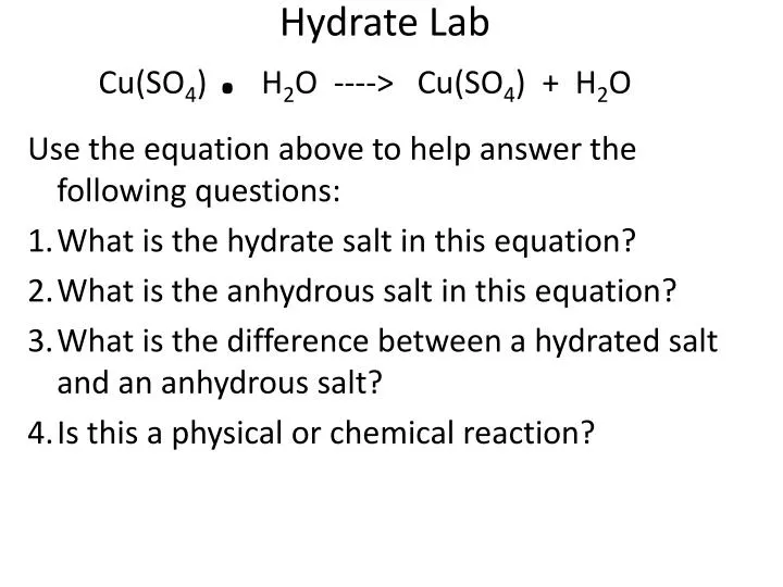 hydrate lab