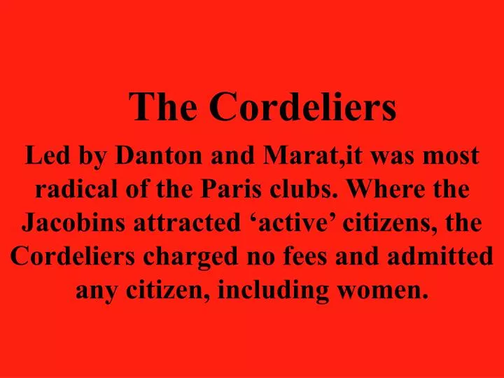 the cordeliers