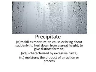 precipitate