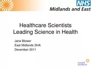 Healthcare Scientists Leading Science in Health