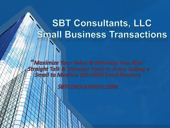 sbt consultants llc small business transactions