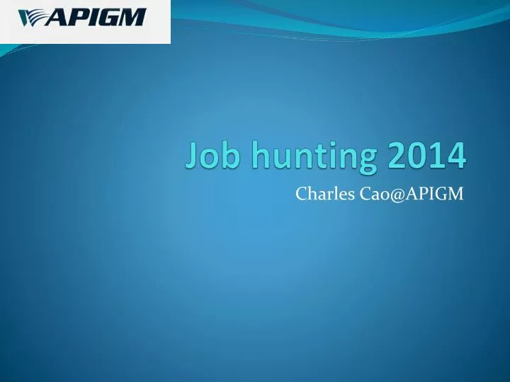 job hunting 2014
