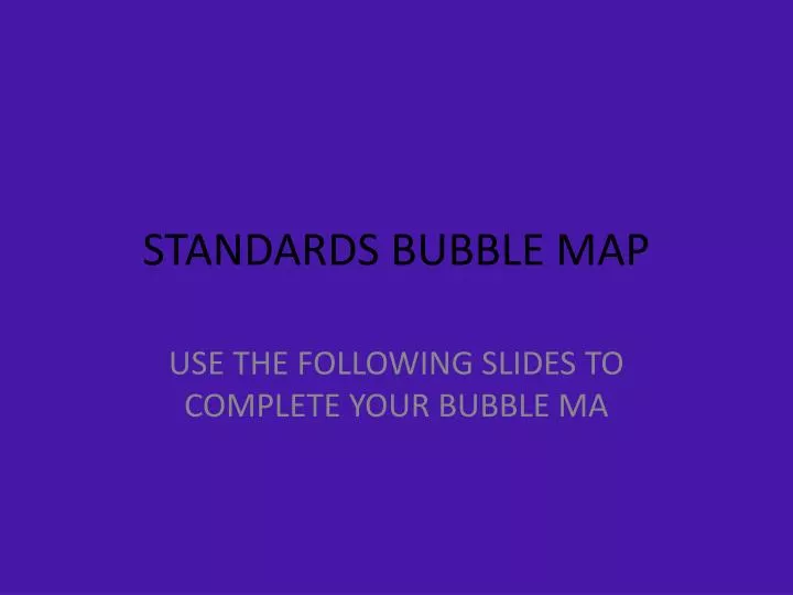 standards bubble map