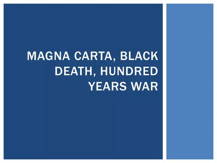 magna carta black death hundred years war