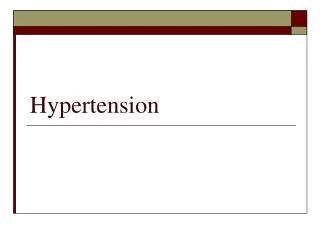 Hypertension