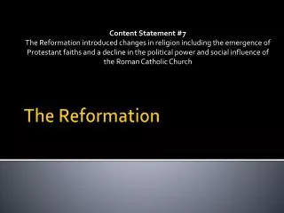 The Reformation